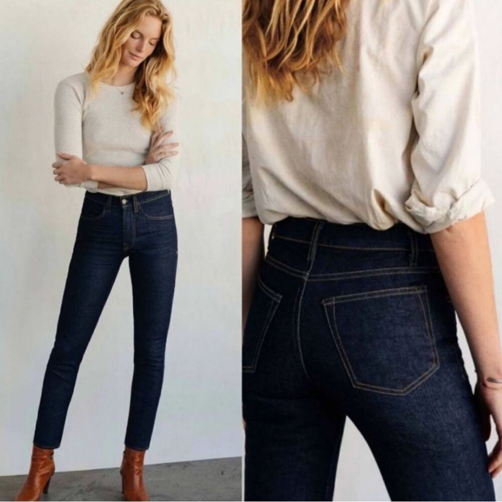 imogene + willie Dark Indigo High-Rise Skinny Jeans